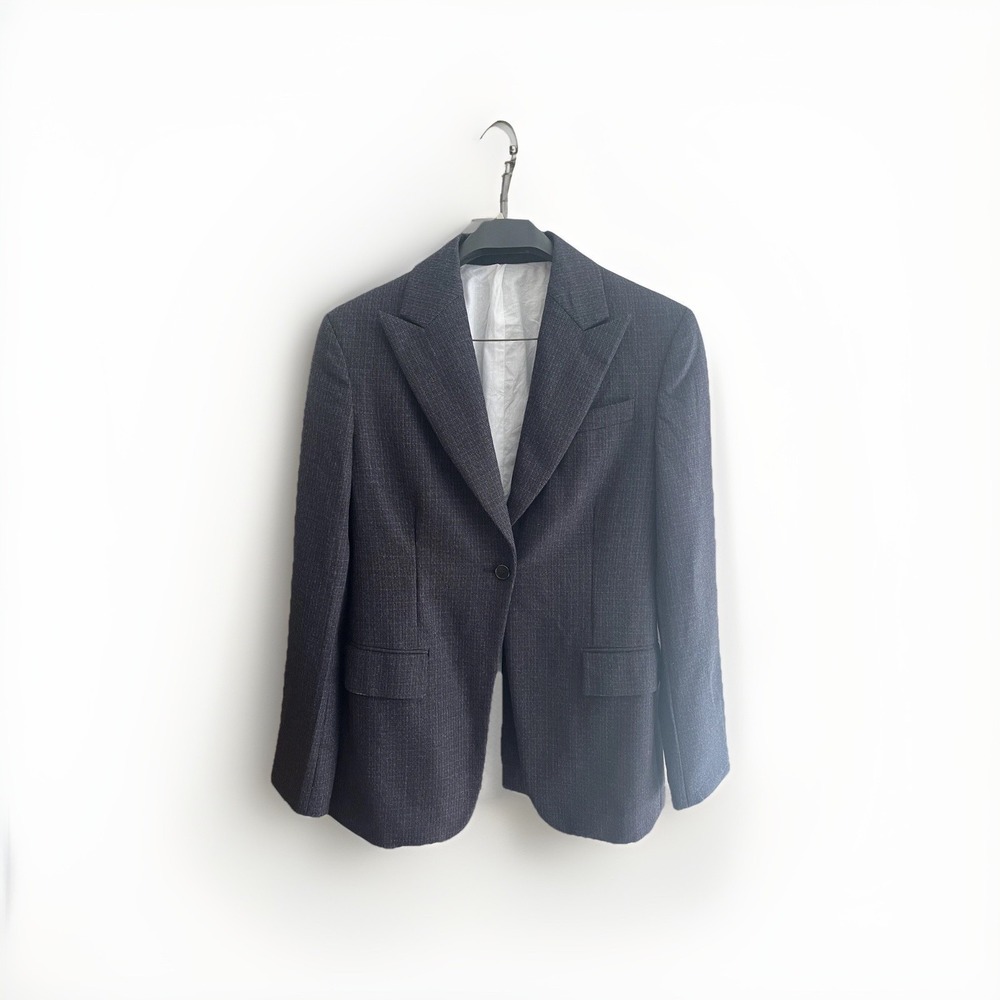 CALVIN KLEIN 205W39NYC RAF Simons Wool Blazer Jacket - Blue Squares US4  IT40